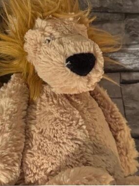 Plush Lion Stuffed Animal - Tan with Golden Mane
